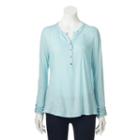 Women's Sonoma Goods For Life&trade; Embroidered Utility Shirt, Size: Xxl, Light Blue