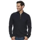 Men's Dockers Comfort Touch Classic-fit Textured Quarter-zip Sweater, Size: Large, Blue