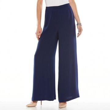 Jennifer Lopez Wide-leg Trouser Pants - Women's (blue)