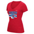 Women's Reebok New York Rangers Stacked Tee, Size: Small, Red