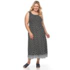 Plus Size Croft & Barrow&reg; Smocked Challis Dress, Women's, Size: 2xl, Black