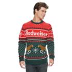 Men's Budweiser Clydesdale Christmas Sweater, Size: Large, Green