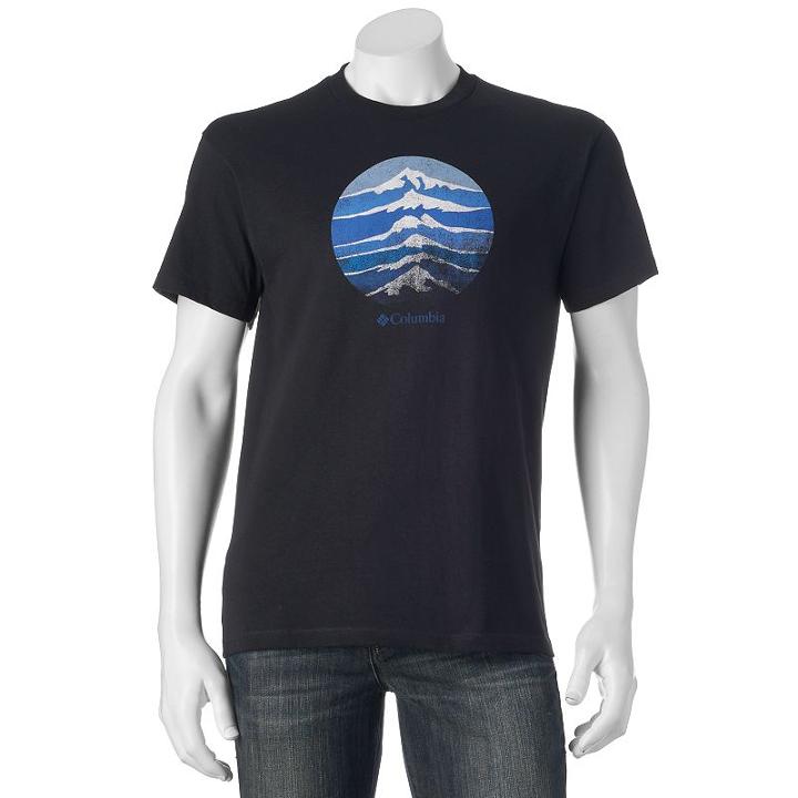 Men's Columbia Mountain Rise Tee, Size: Small, Black