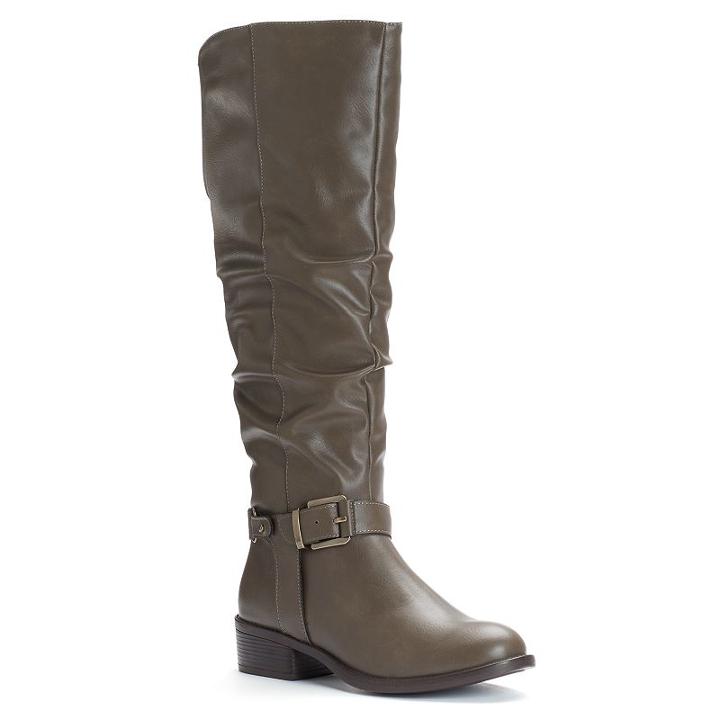 Apt. 9&reg; Women's Slouch Tall Riding Boots, Size: 5.5, Grey