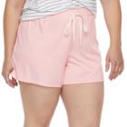 Plus Size Sonoma Goods For Life&trade; Shorts, Women's, Size: 3xl, Light Pink