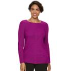Women's Dana Buchman Mixed-stitch Scoopneck Sweater, Size: Xl, Ovrfl Oth