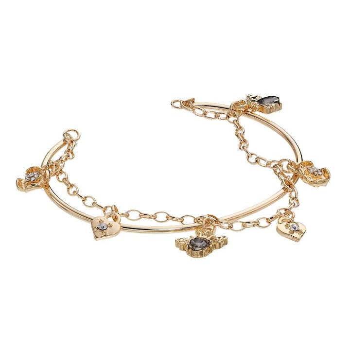 Lc Lauren Conrad Bee, Heart & Flower Charm Cuff Bracelet, Women's, Multicolor