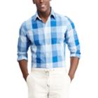 Big & Tall Chaps Easy Care Stretch Print Shirt, Men's, Size: 3xl Tall, Blue (navy)