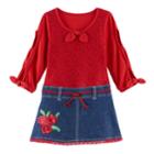 Toddler Girl Nannette Lace Mock-layer Dress, Size: 3t, Red