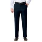 Men's J.m. Haggar Stretch Classic-fit Flat-front Dress Pants, Size: 38x30, Dark Blue
