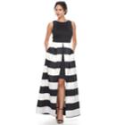 Women's Chaya Striped Colorblock Evening Gown, Size: 4, Grey (charcoal)
