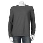 Men's Croft & Barrow&reg; Easy-care Fleece Crewneck Sweatshirt, Size: Small, Dark Grey