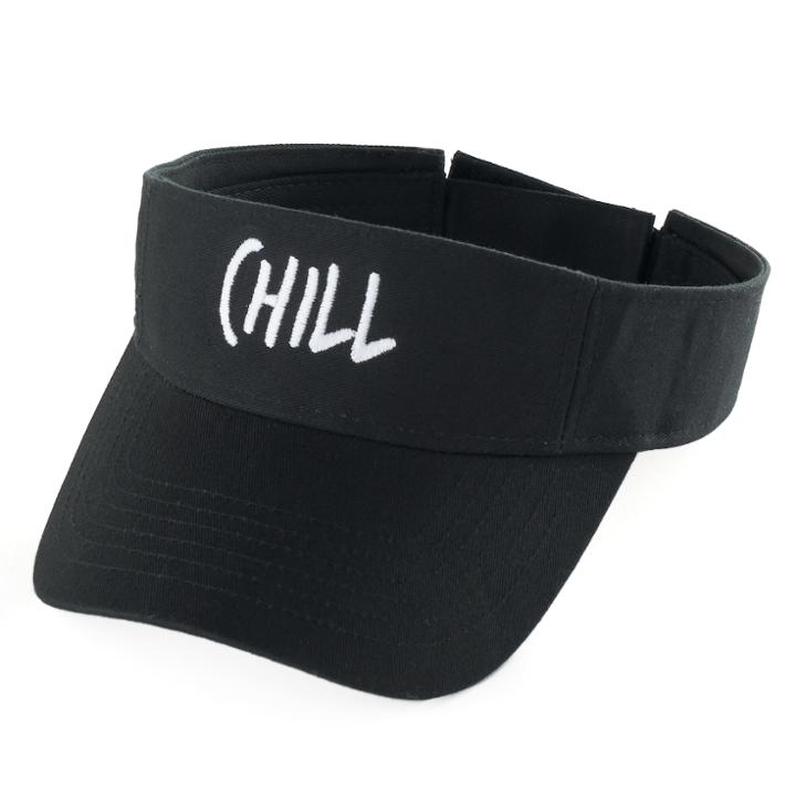 Women's Embroidered Chill Visor, Black