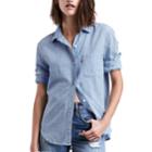 Women's Levi's Boyfriend Shirt, Size: Large, Med Blue