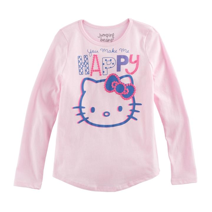 Girls 4-10 Jumping Beans® Hello Kitty® Happy Graphic Tee, Size: 4, Dark Pink