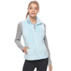 Women's Fila Sport&reg; Giro Sherpa Fleece Mockneck Vest, Size: Large, Light Blue