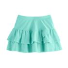 Girls 4-10 Jumping Beans&reg; Tiered Solid Tulip Skort, Size: 7, Turquoise/blue (turq/aqua)