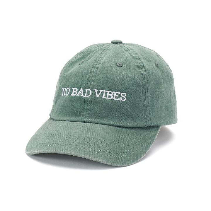 Madden Nyc Women's No Bad Vibes Twill Baseball Cap, Med Green