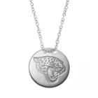 Jacksonville Jaguars Sterling Silver Team Logo Disc Pendant Necklace, Women's, Size: 18, Grey