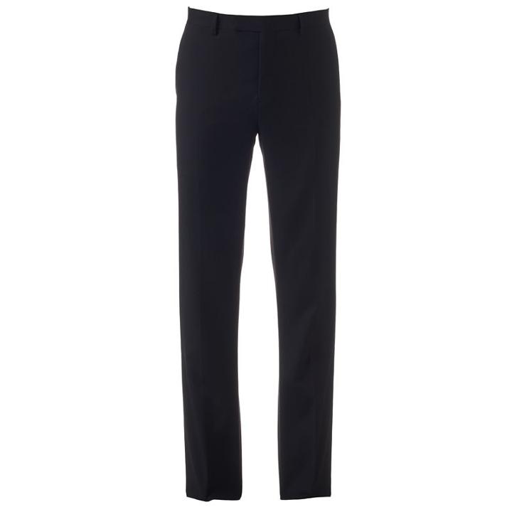 Men's Marc Anthony Slim-fit Pindot Stretch Wool Flat-front Suit Pants, Size: 32x32, Black