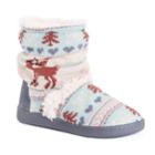 Women's Muk Luks Holly Knit Boot Slippers, Size: Small, White