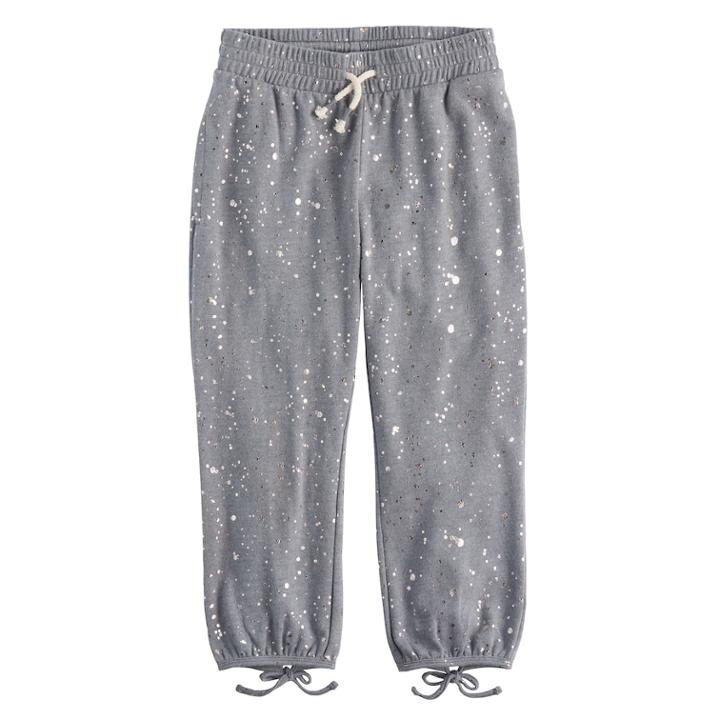 Girls 7-16 So&reg; Faux-bow Back Jogger Pants, Size: 12, Light Grey