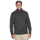 Big & Tall Croft & Barrow&reg; Classic-fit 7gg Super Soft Quarter-zip Pullover Sweater, Men's, Size: L Tall, Dark Grey