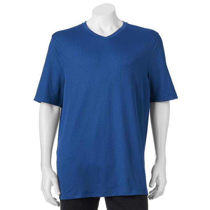 Big & Tall Croft & Barrow&reg; Classic-fit Easy-care V-neck Tee, Men's, Size: 2xb, Blue