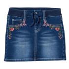 Girls 4-12 Sonoma Goods For Life&trade; Embroidered Skort, Girl's, Size: 8, Blue Other