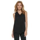 Women's Apt. 9&reg; V-neck Georgette Tank, Size: Xs, Black
