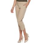 Women's Apt. 9&reg; Torie Straight-leg Capri Pants, Size: 16, Lt Beige