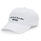 Women's So&reg; Cute But Kinda Weird Denim Baseball Cap, White
