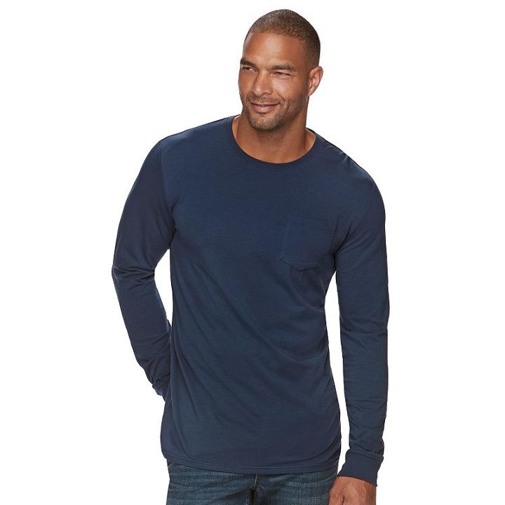 Big & Tall Sonoma Goods For Life&trade; Flexwear Slim-fit Stretch Crewneck Tee, Men's, Size: 3xl Tall, Blue