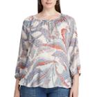 Plus Size Chaps Cotton Raglan Peasant Top, Women's, Size: 3xl, Pink Ovrfl