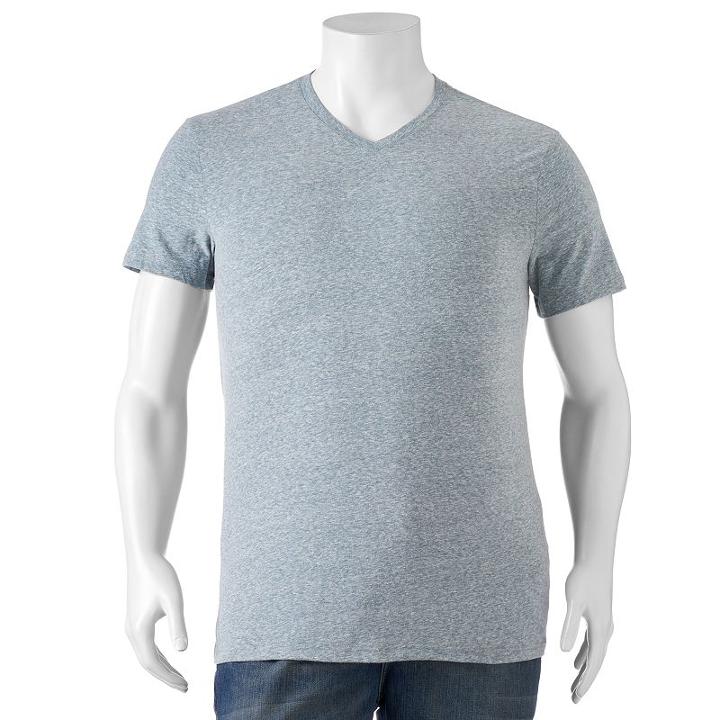 Big & Tall Sonoma Goods For Life&trade; Heathered Everyday Tee, Men's, Size: Xl Tall, Turquoise/blue (turq/aqua)