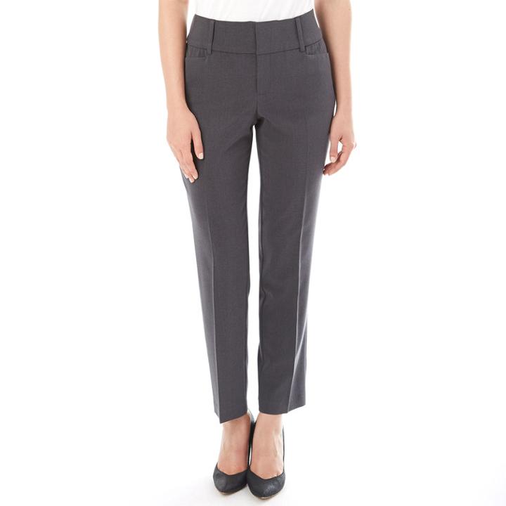 Women's Apt. 9&reg; Skinny Ankle Dress Pants, Size: 4, Dark Grey