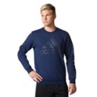 Men's Adidas Essential Crew Sweatshirt, Size: Large, Blue (navy)