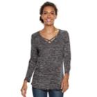 Women's Sonoma Goods For Life&trade; Supersoft Crisscross Tee, Size: Xl, Black