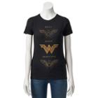 Juniors' Dc Comics Wonder Woman Bold Brave Beautiful Graphic Tee, Girl's, Size: Small, Black