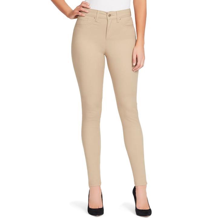 Women's Gloria Vanderbilt Midrise Jeggings, Size: 4 Short, Beig/green (beig/khaki)