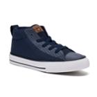 Boys' Converse Chuck Taylor All Star Street Mid Sneakers, Size: 5, Blue