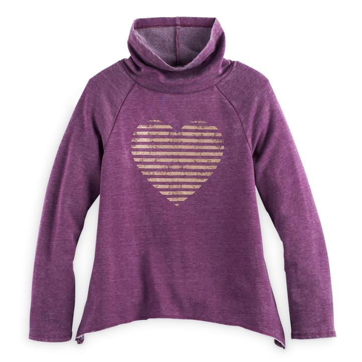 Girls 7-16 So&reg; Cowlneck Curved Hem Fleece-lined Graphic Top, Size: 7-8, Drk Purple