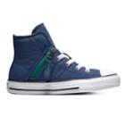 Kids' Converse Chuck Taylor All Star Pull Zip High Top Shoes, Size: 4, Med Blue