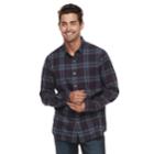 Men's Apt. 9&reg; Brushed Flannel Button-down Shirt, Size: Xl, Drk Purple