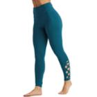 Women's Marika Laced High-waisted Ankle Leggings, Size: Small, Dark Green