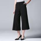 Women's Simply Vera Vera Wang Pleated Culottes, Size: Small, Black