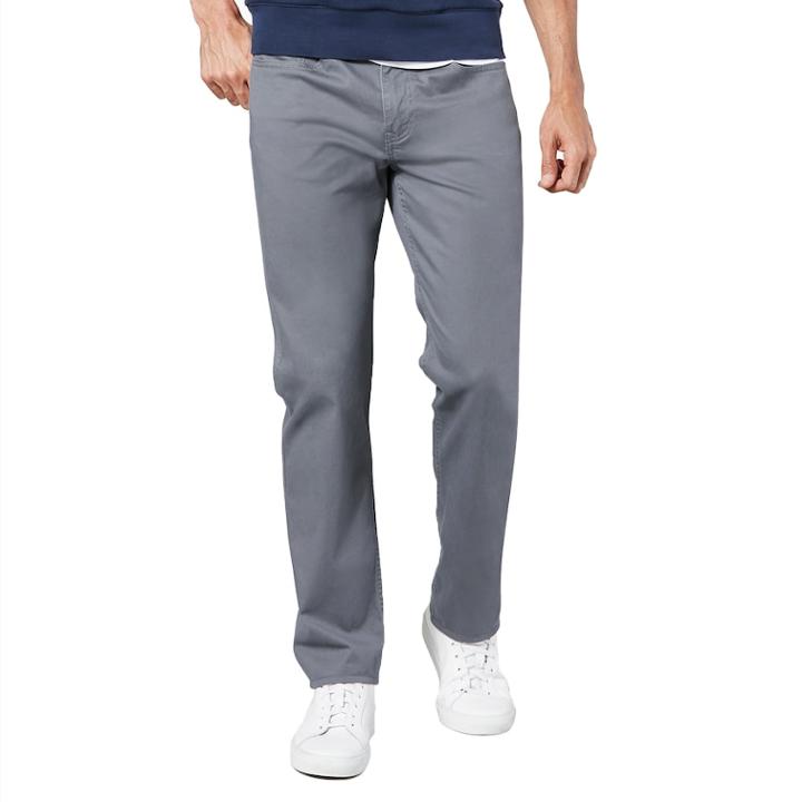 Men's Dockers&reg; Straight-fit Jean Cut Khaki All Seasons Tech Pants D2, Size: 32x30, Grey