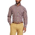 Men's Chaps Classic-fit Patterned Easy-care Stretch Button-down Shirt, Size: Xl, Blue (navy)