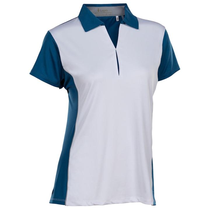 Women's Nancy Lopez Bee Short Sleeve Golf Polo, Size: Small, Dark Blue