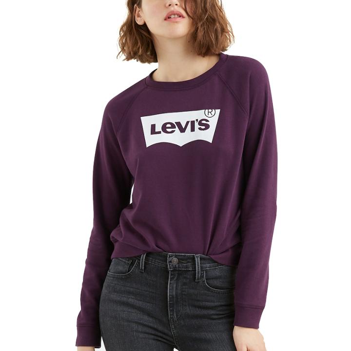 Women's Levi's Batwing Logo Sweatshirt, Size: Small, Purple
